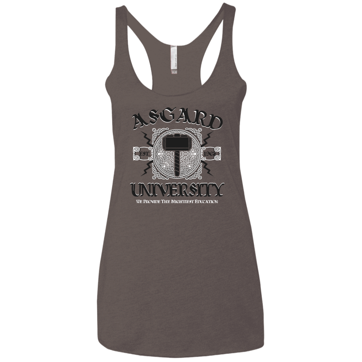 T-Shirts Macchiato / X-Small Asgard University Women's Triblend Racerback Tank