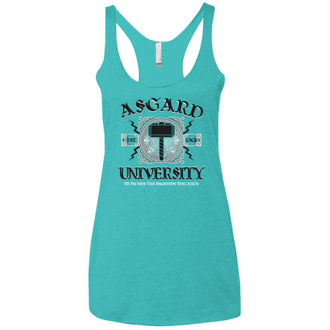 T-Shirts Tahiti Blue / X-Small Asgard University Women's Triblend Racerback Tank