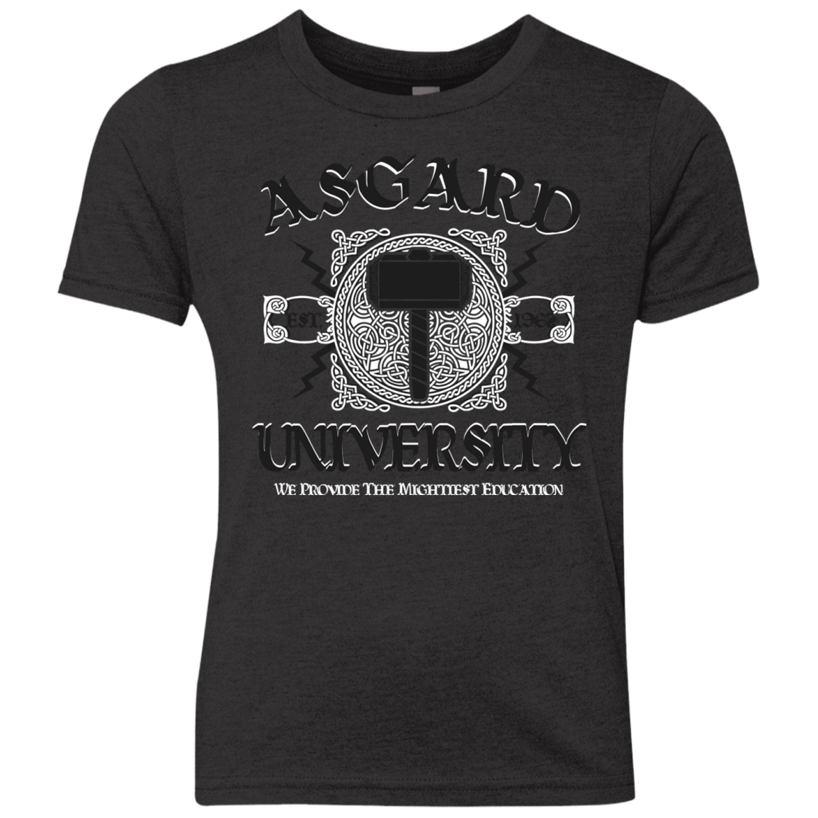 T-Shirts Vintage Black / YXS Asgard University Youth Triblend T-Shirt