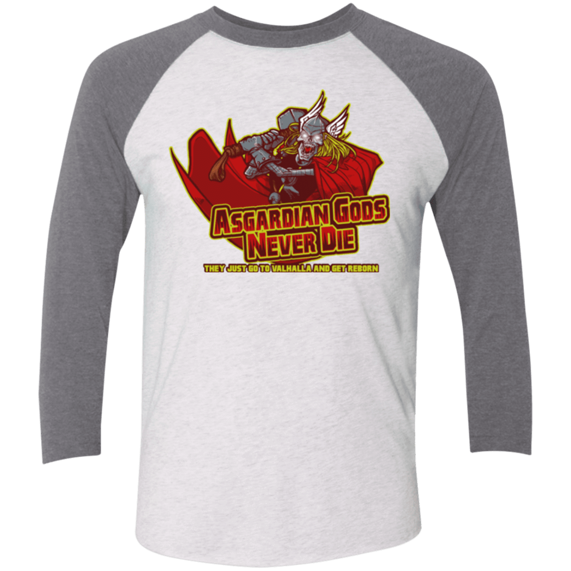 T-Shirts Heather White/Premium Heather / X-Small Asgardian Men's Triblend 3/4 Sleeve