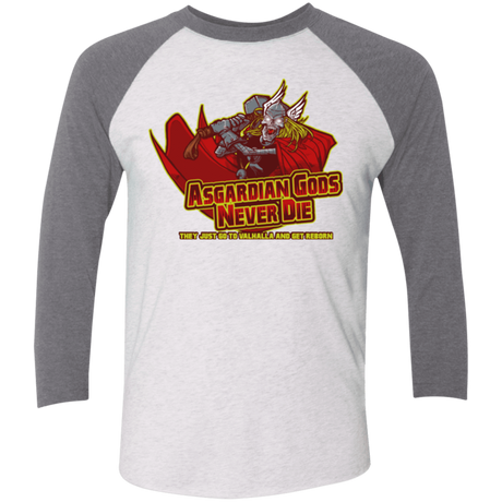 T-Shirts Heather White/Premium Heather / X-Small Asgardian Men's Triblend 3/4 Sleeve