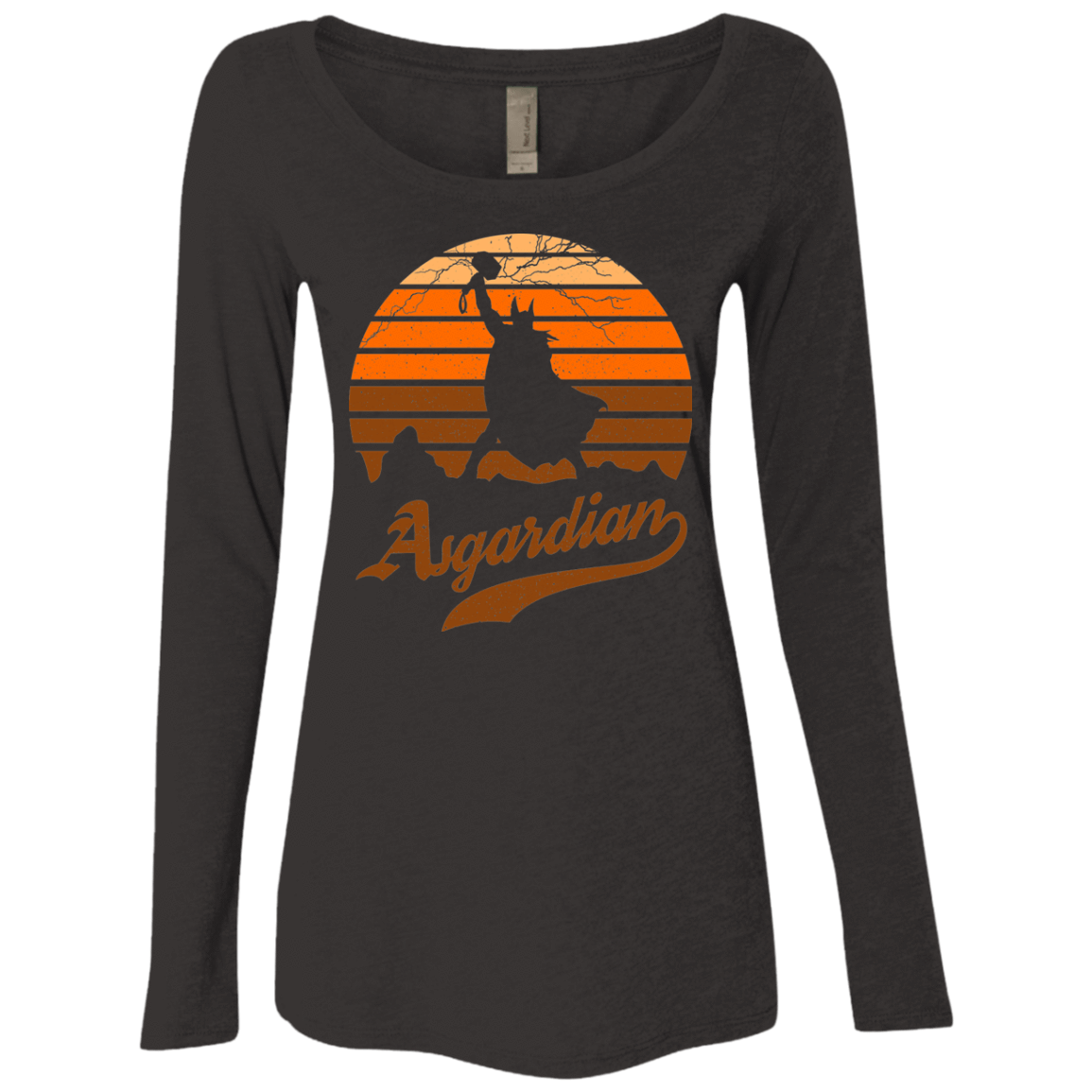 T-Shirts Vintage Black / Small Asgardian Sun Set Women's Triblend Long Sleeve Shirt