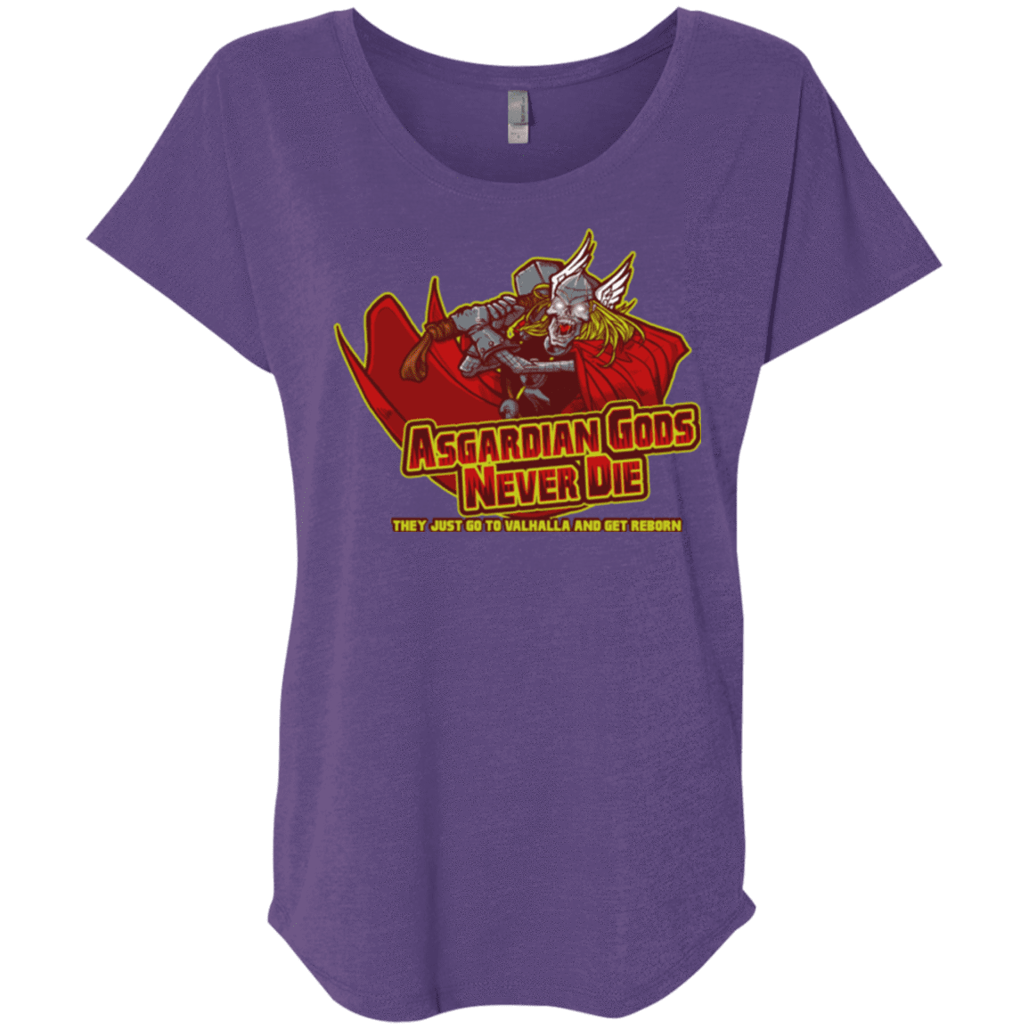 T-Shirts Purple Rush / X-Small Asgardian Triblend Dolman Sleeve