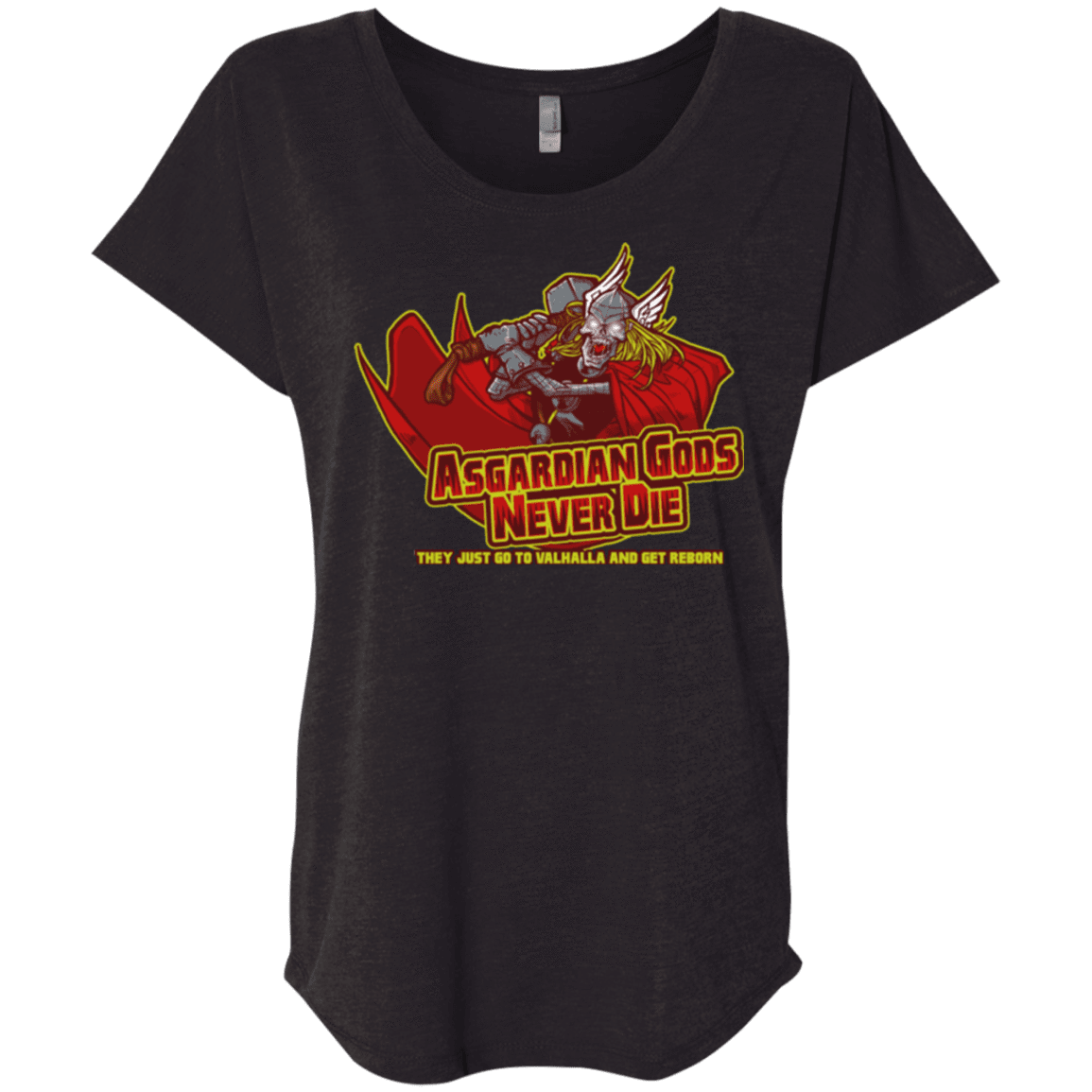 T-Shirts Vintage Black / X-Small Asgardian Triblend Dolman Sleeve