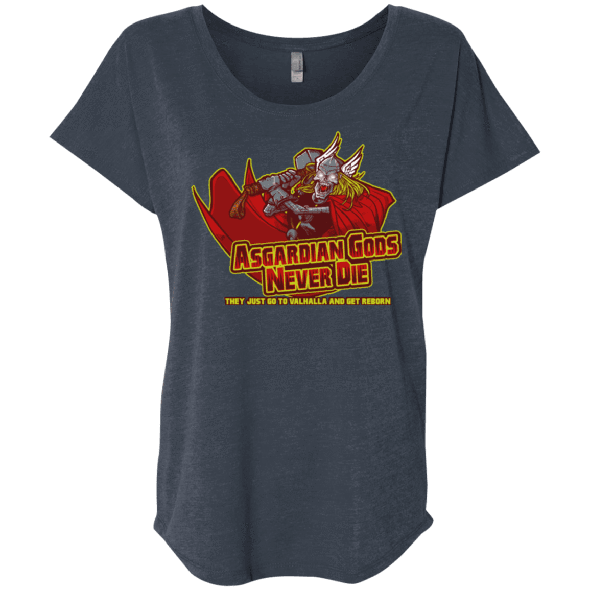 T-Shirts Vintage Navy / X-Small Asgardian Triblend Dolman Sleeve