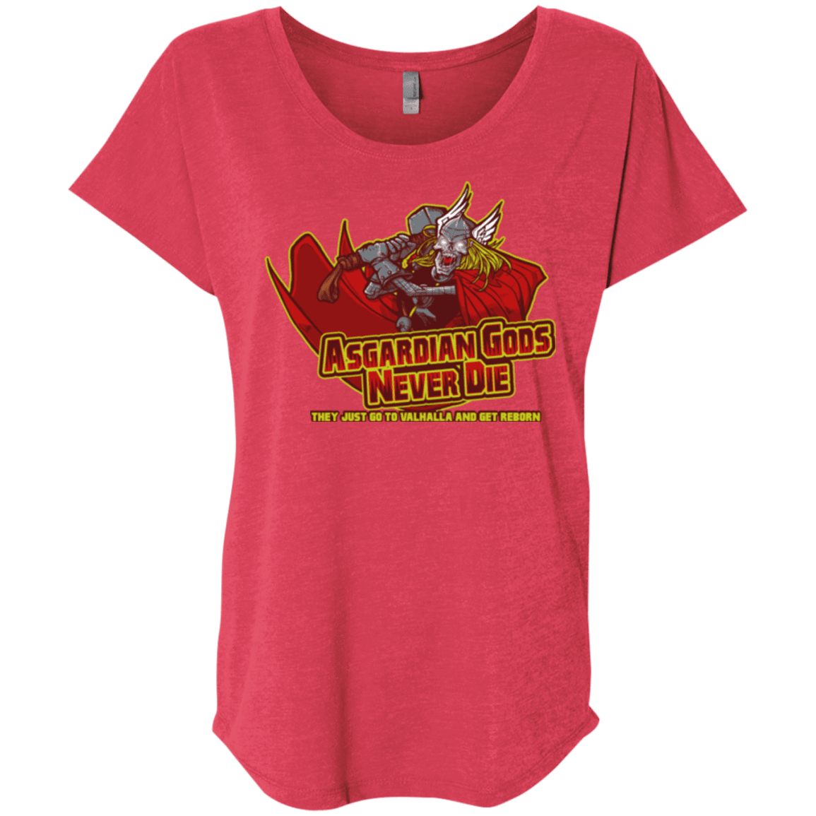T-Shirts Vintage Red / X-Small Asgardian Triblend Dolman Sleeve