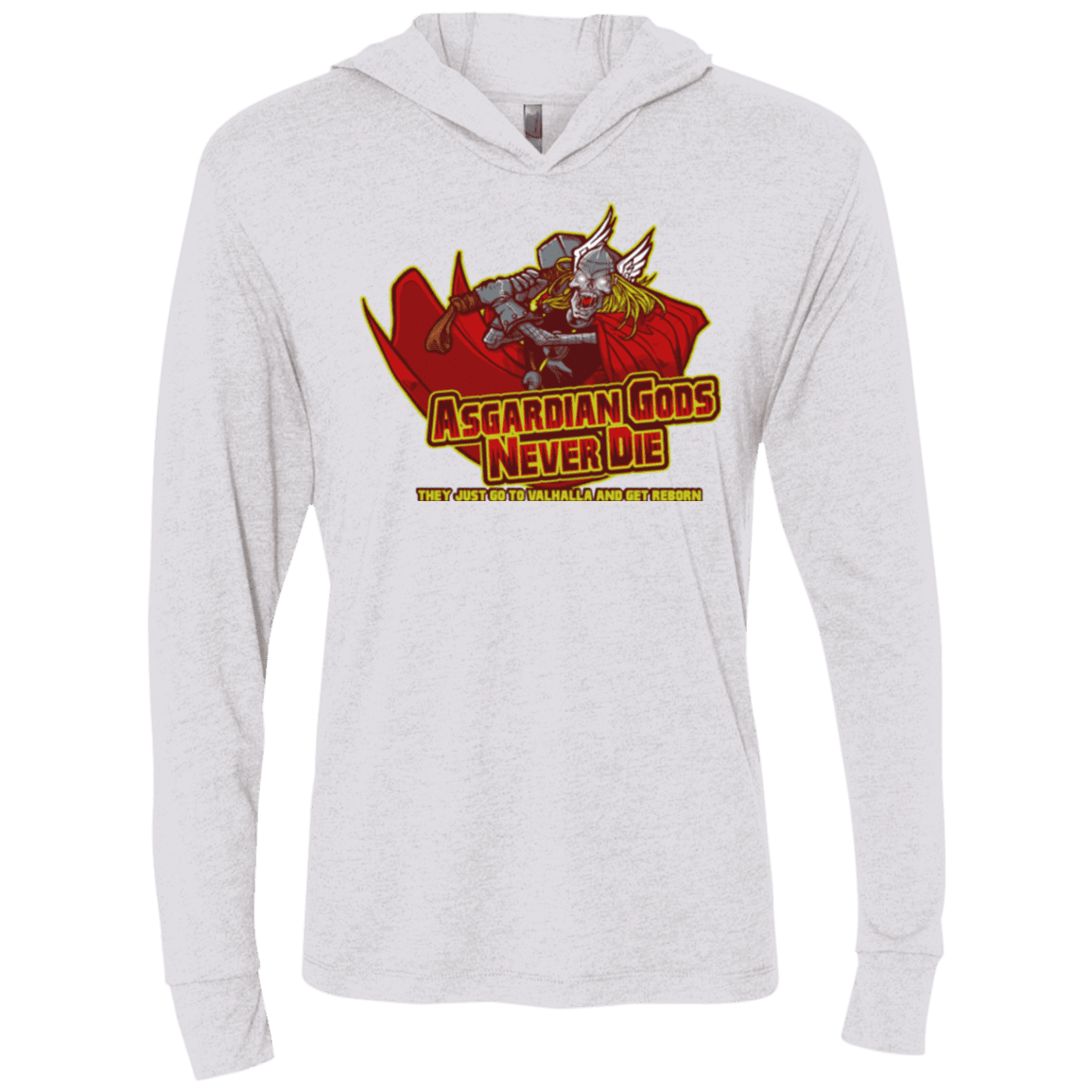 T-Shirts Heather White / X-Small Asgardian Triblend Long Sleeve Hoodie Tee