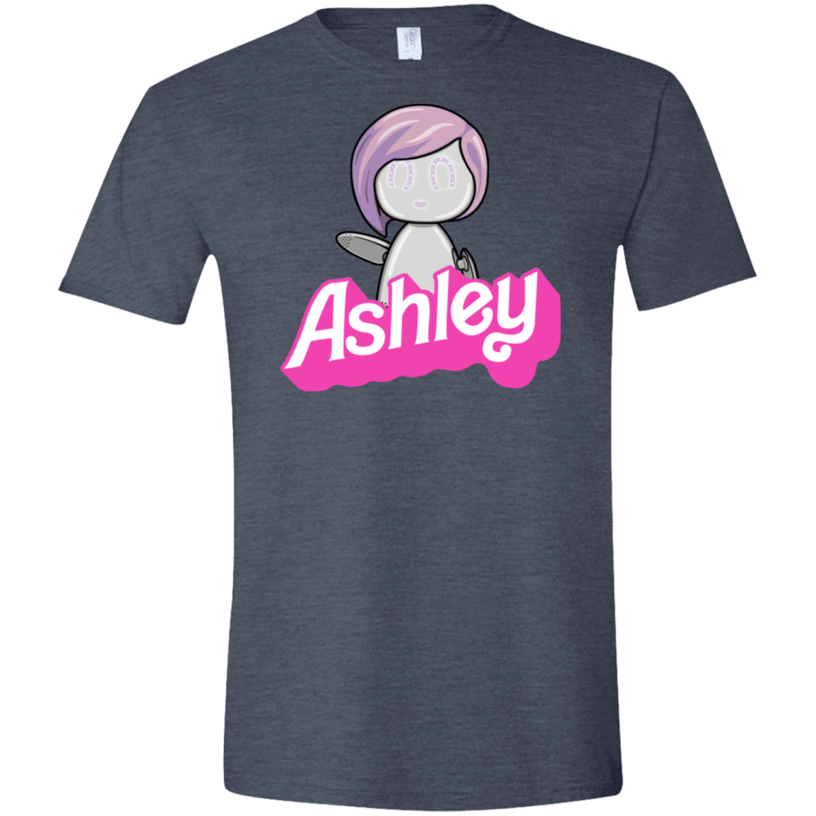 T-Shirts Heather Navy / S Ashley Men's Semi-Fitted Softstyle