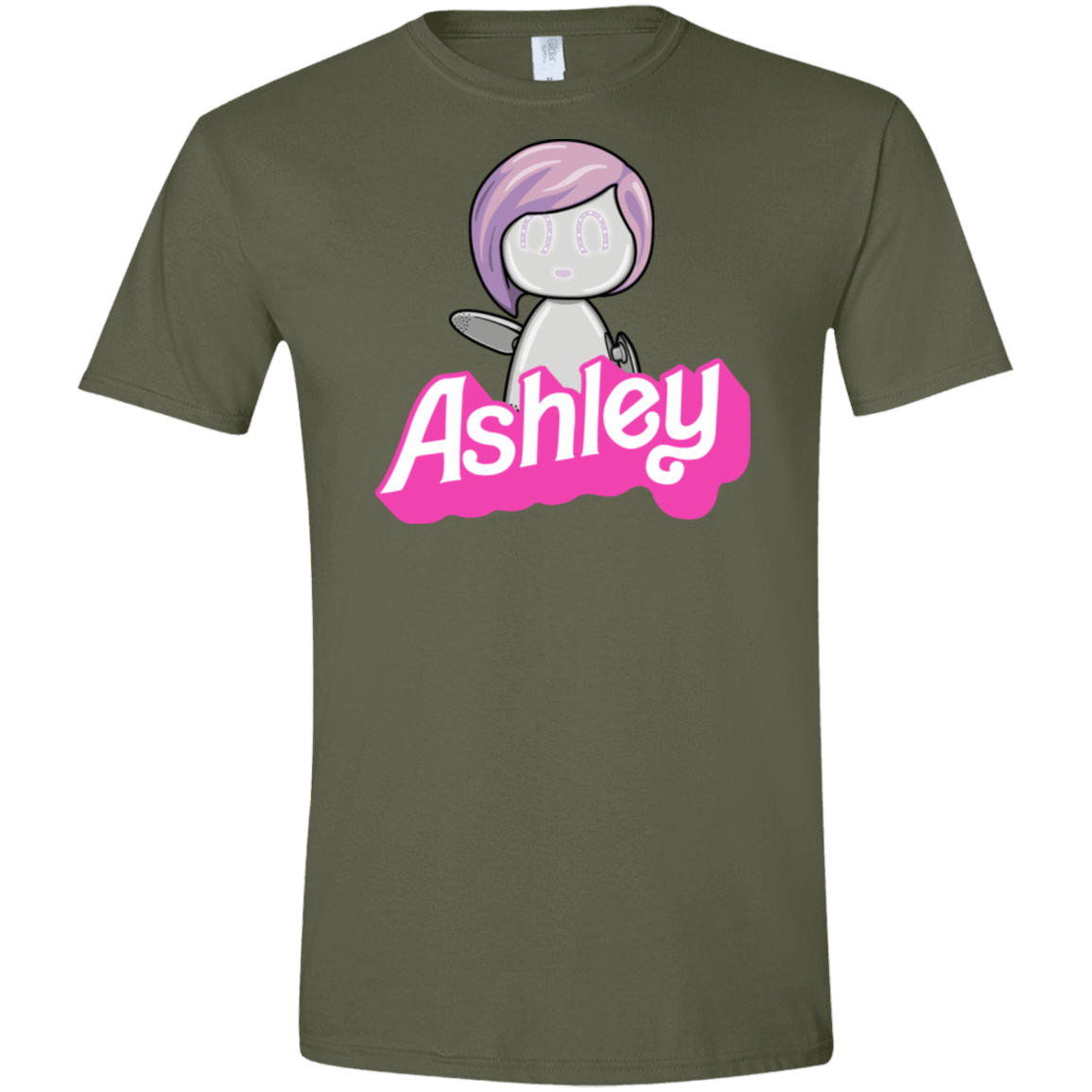 T-Shirts Military Green / S Ashley Men's Semi-Fitted Softstyle