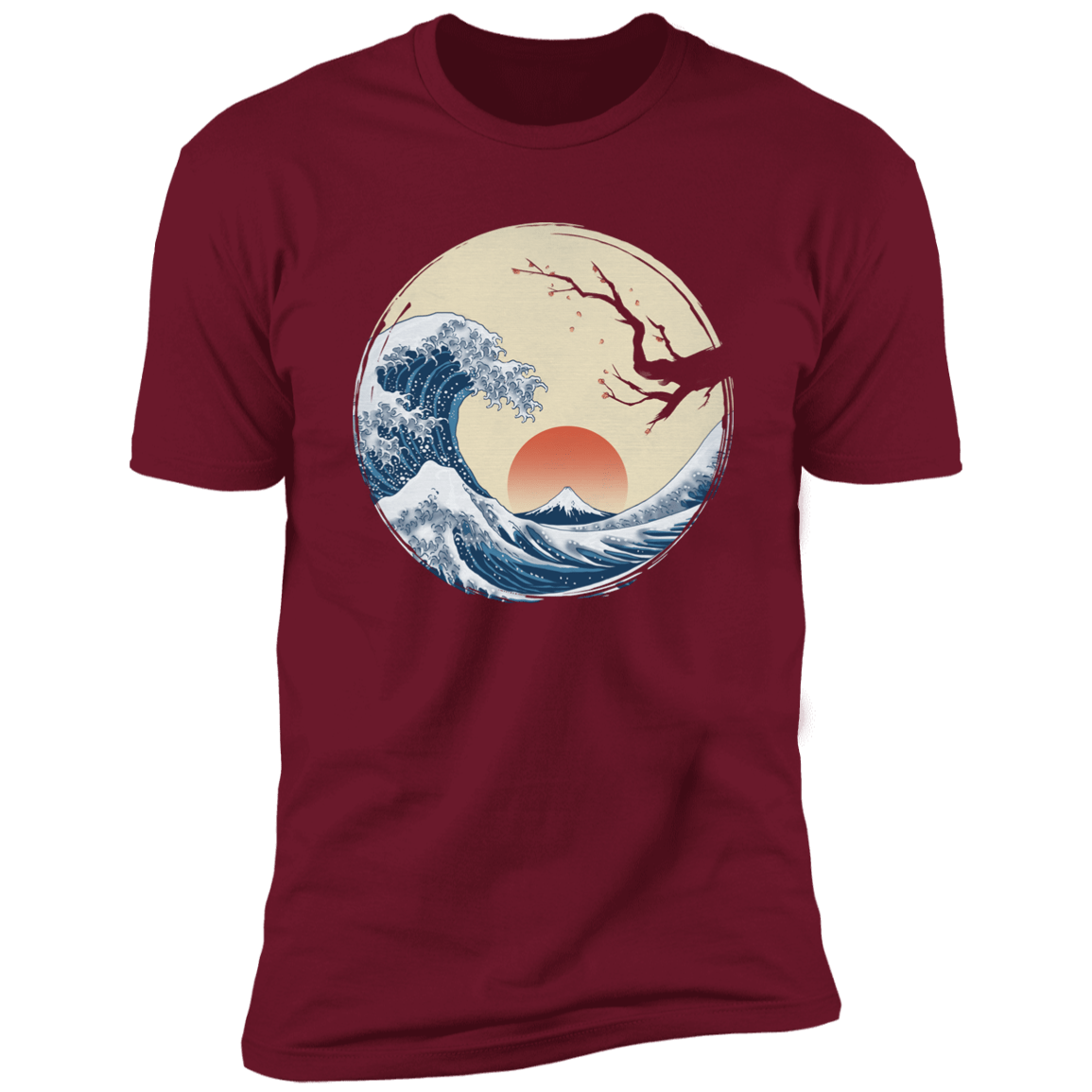 T-Shirts Cardinal / S Asian Wave Men's Premium T-Shirt