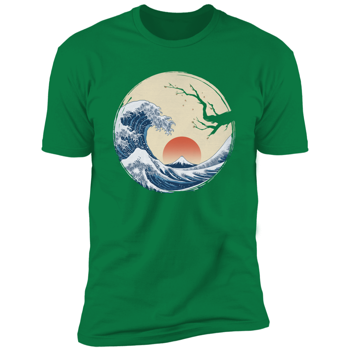 T-Shirts Kelly Green / S Asian Wave Men's Premium T-Shirt