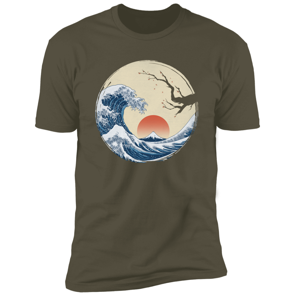 T-Shirts Military Green / S Asian Wave Men's Premium T-Shirt