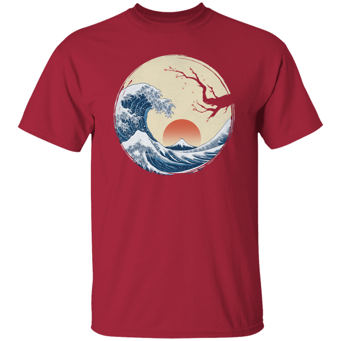 T-Shirts Cardinal / S Asian Wave T-Shirt