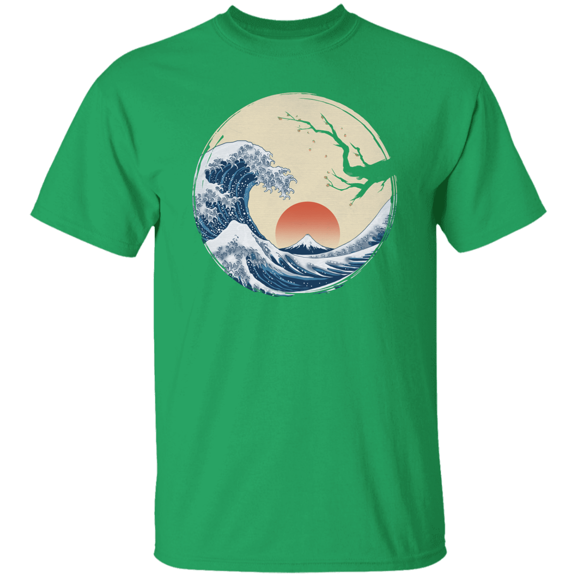 T-Shirts Irish Green / S Asian Wave T-Shirt