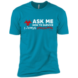 Ask Me How To Survive A Zombie Apocalypse Boys Premium T-Shirt