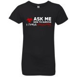 T-Shirts Black / YXS Ask Me How To Survive A Zombie Apocalypse Girls Premium T-Shirt