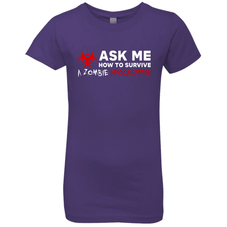 T-Shirts Purple Rush / YXS Ask Me How To Survive A Zombie Apocalypse Girls Premium T-Shirt