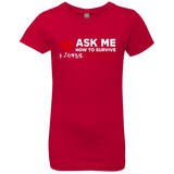 T-Shirts Red / YXS Ask Me How To Survive A Zombie Apocalypse Girls Premium T-Shirt