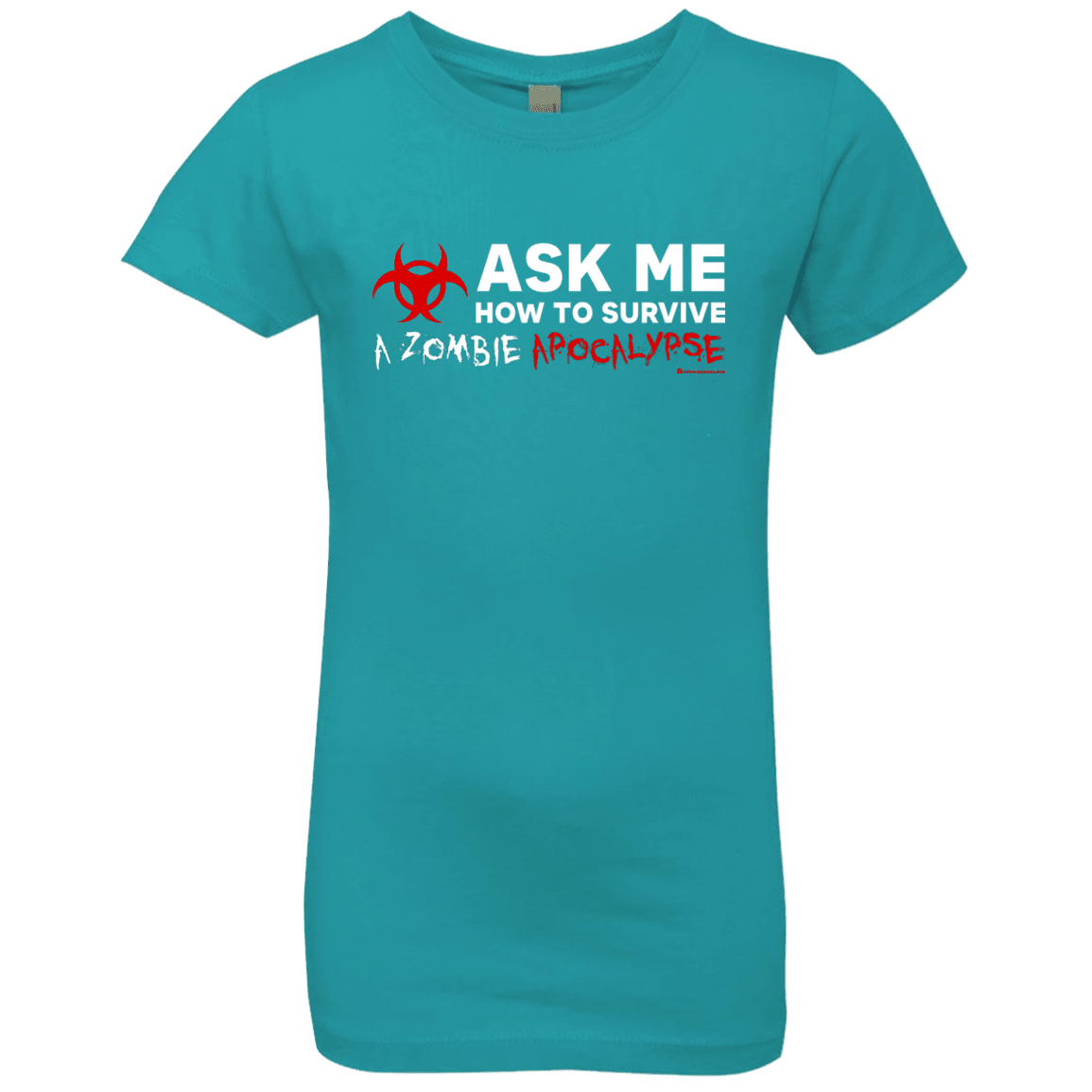 T-Shirts Tahiti Blue / YXS Ask Me How To Survive A Zombie Apocalypse Girls Premium T-Shirt