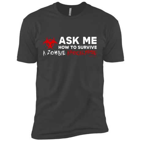 T-Shirts Heavy Metal / X-Small Ask Me How To Survive A Zombie Apocalypse Men's Premium T-Shirt