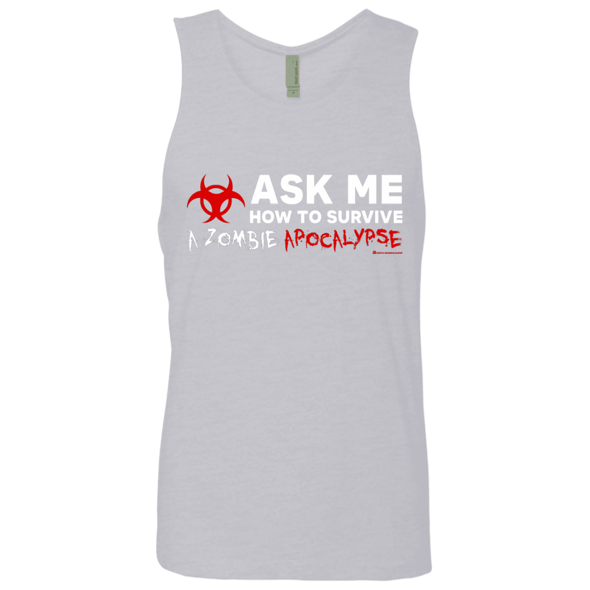 T-Shirts Heather Grey / Small Ask Me How To Survive A Zombie Apocalypse Men's Premium Tank Top