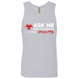 T-Shirts Heather Grey / Small Ask Me How To Survive A Zombie Apocalypse Men's Premium Tank Top