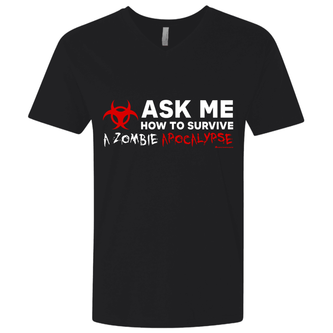 Ask Me How To Survive A Zombie Apocalypse Men's Premium V-Neck