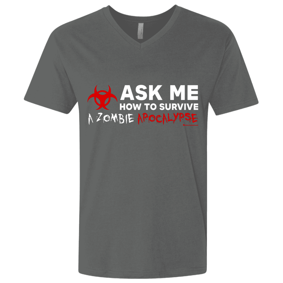 Ask Me How To Survive A Zombie Apocalypse Men's Premium V-Neck