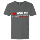 Ask Me How To Survive A Zombie Apocalypse Men's Premium V-Neck