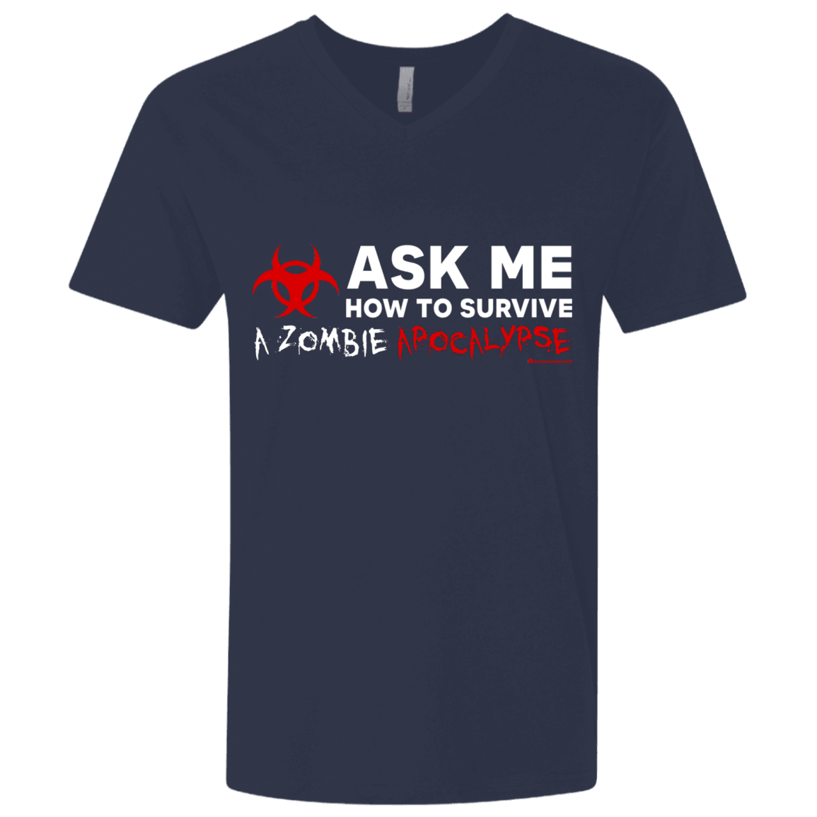 Ask Me How To Survive A Zombie Apocalypse Men's Premium V-Neck