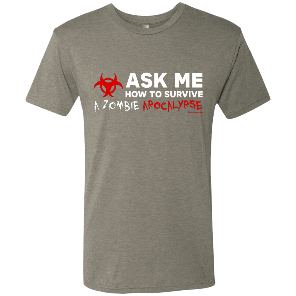 T-Shirts Venetian Grey / Small Ask Me How To Survive A Zombie Apocalypse Men's Triblend T-Shirt