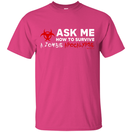 T-Shirts Heliconia / Small Ask Me How To Survive A Zombie Apocalypse T-Shirt