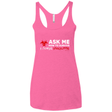 T-Shirts Vintage Pink / X-Small Ask Me How To Survive A Zombie Apocalypse Women's Triblend Racerback Tank
