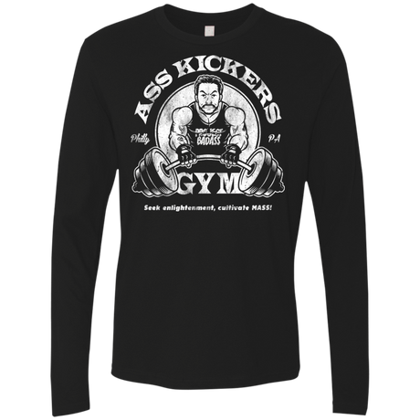 T-Shirts Black / Small Ass Kickers Gym Men's Premium Long Sleeve