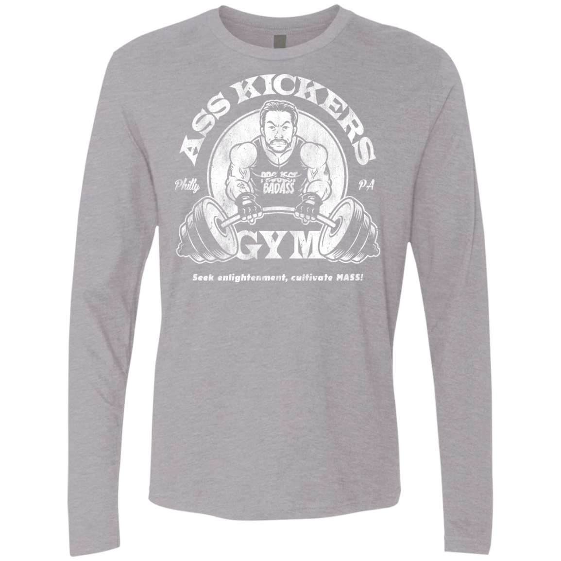 T-Shirts Heather Grey / Small Ass Kickers Gym Men's Premium Long Sleeve