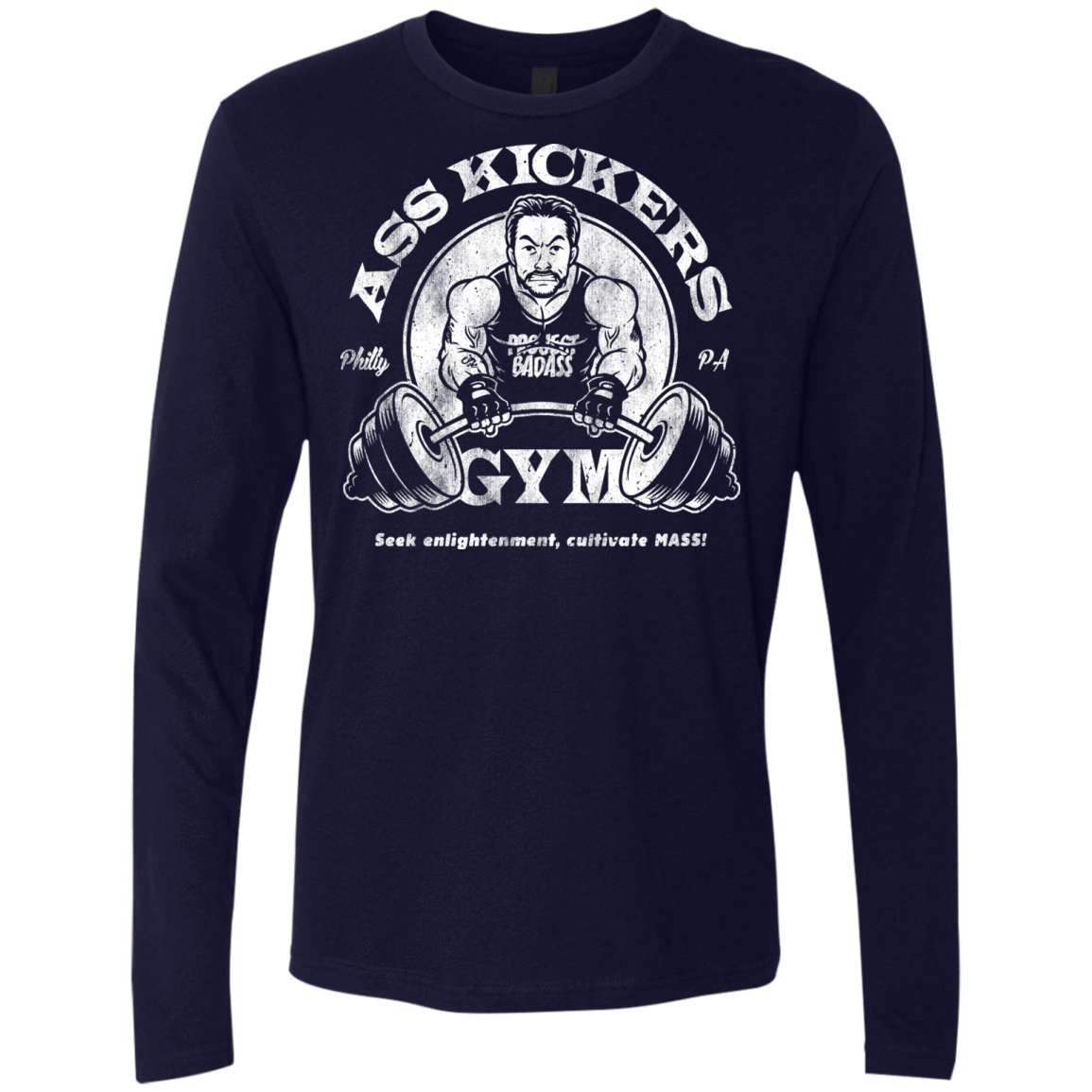 T-Shirts Midnight Navy / Small Ass Kickers Gym Men's Premium Long Sleeve