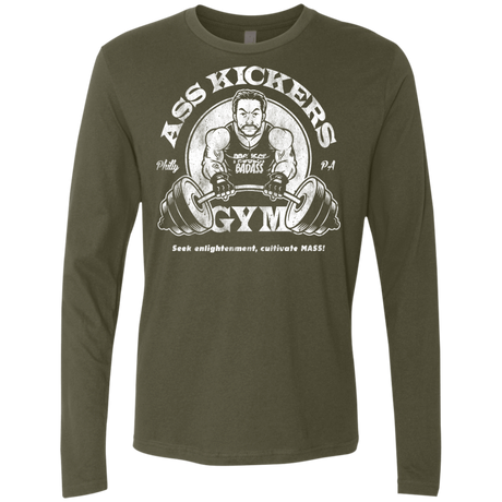 T-Shirts Military Green / Small Ass Kickers Gym Men's Premium Long Sleeve