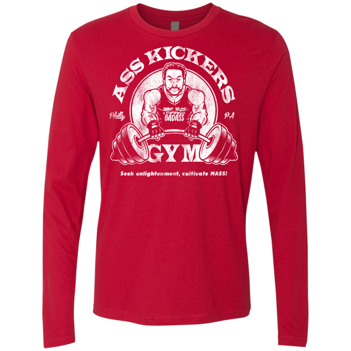 T-Shirts Red / Small Ass Kickers Gym Men's Premium Long Sleeve