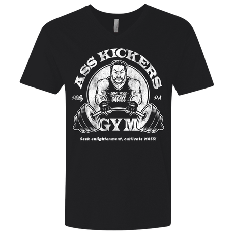 T-Shirts Black / X-Small Ass Kickers Gym Men's Premium V-Neck
