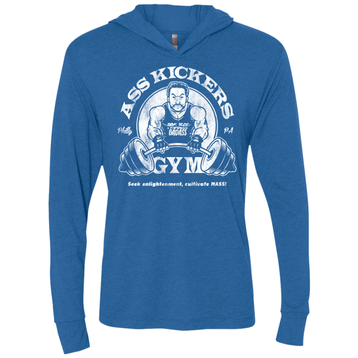 T-Shirts Vintage Royal / X-Small Ass Kickers Gym Triblend Long Sleeve Hoodie Tee