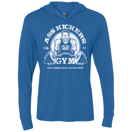 T-Shirts Vintage Royal / X-Small Ass Kickers Gym Triblend Long Sleeve Hoodie Tee