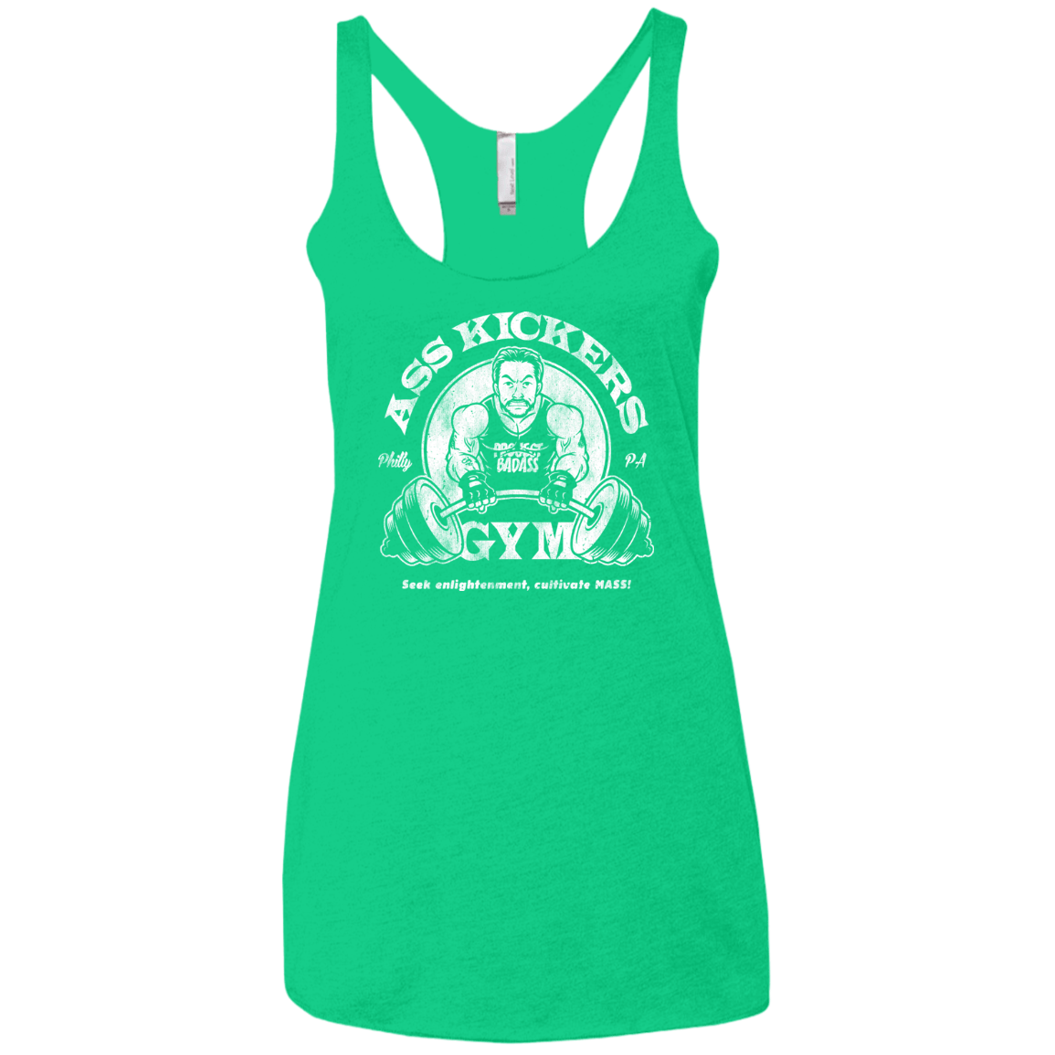 T-Shirts Envy / X-Small Ass Kickers Gym Women's Triblend Racerback Tank