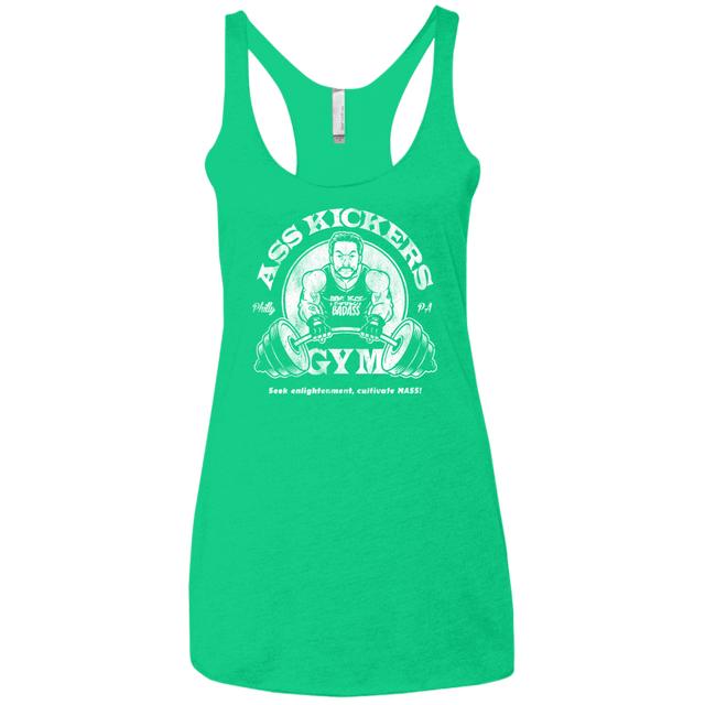 T-Shirts Envy / X-Small Ass Kickers Gym Women's Triblend Racerback Tank