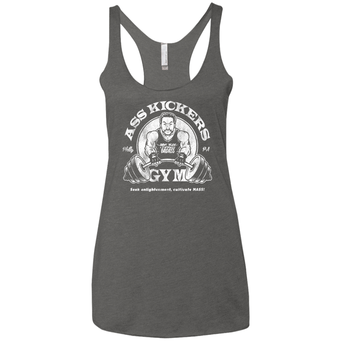 T-Shirts Premium Heather / X-Small Ass Kickers Gym Women's Triblend Racerback Tank