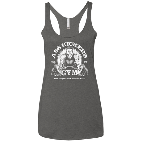 T-Shirts Premium Heather / X-Small Ass Kickers Gym Women's Triblend Racerback Tank