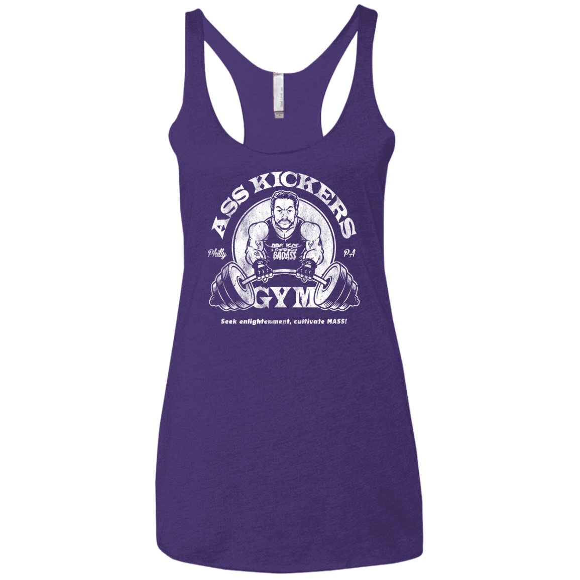 T-Shirts Purple / X-Small Ass Kickers Gym Women's Triblend Racerback Tank