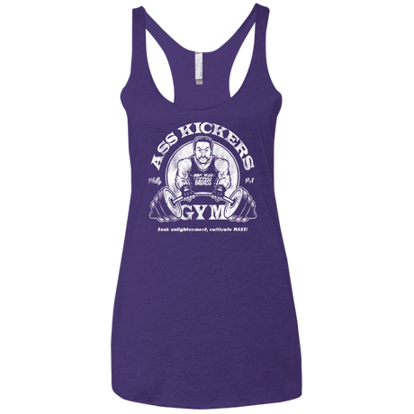 T-Shirts Purple / X-Small Ass Kickers Gym Women's Triblend Racerback Tank