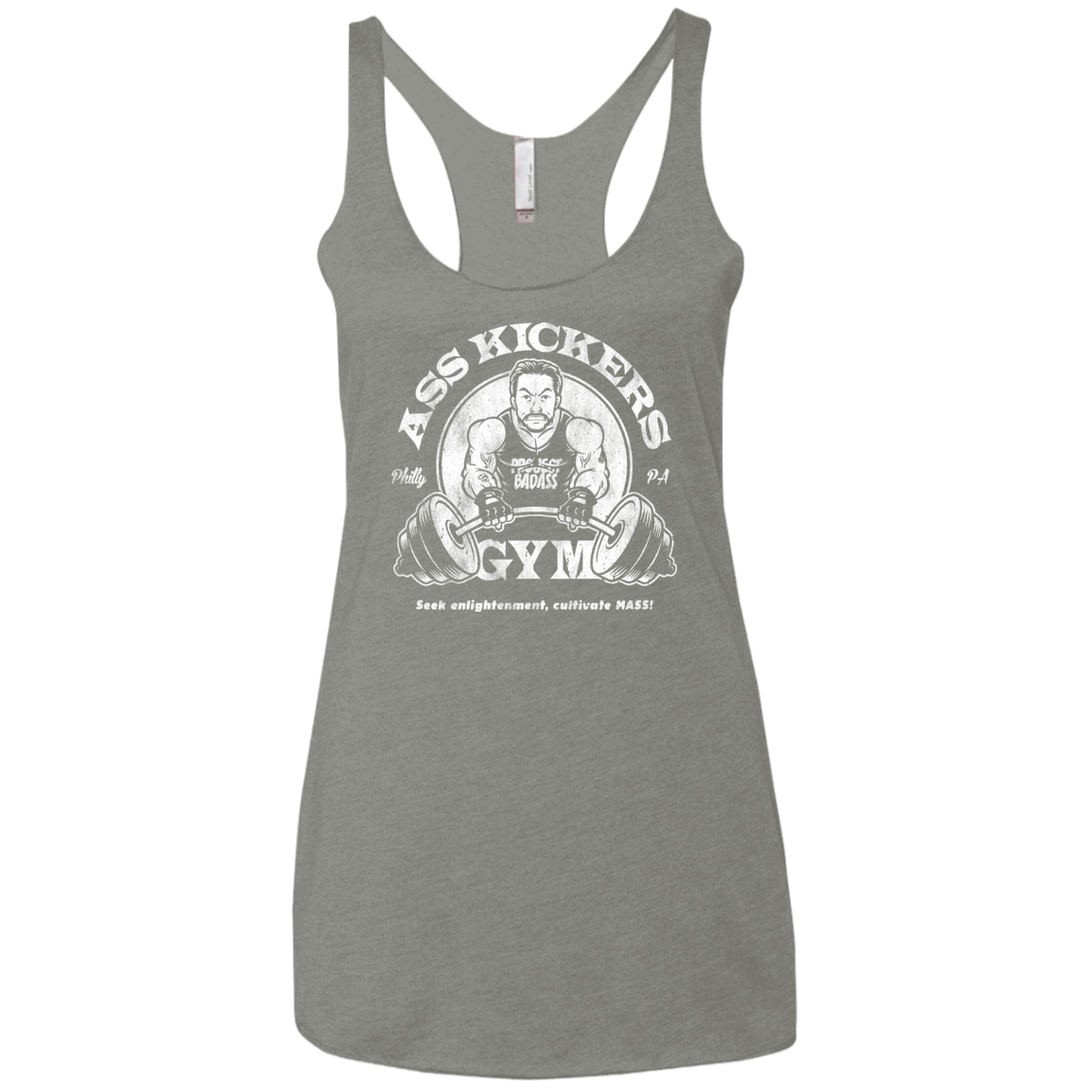 T-Shirts Venetian Grey / X-Small Ass Kickers Gym Women's Triblend Racerback Tank