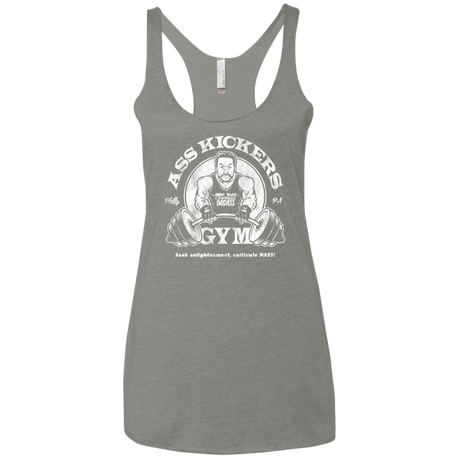 T-Shirts Venetian Grey / X-Small Ass Kickers Gym Women's Triblend Racerback Tank