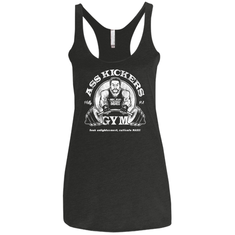 T-Shirts Vintage Black / X-Small Ass Kickers Gym Women's Triblend Racerback Tank